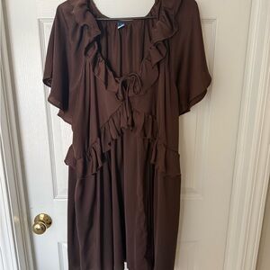 Old Navy Chocolate Ruffle Dress
